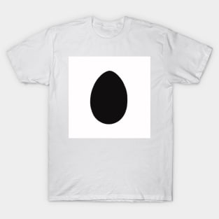 Easter egg - black isolated on white background. Design for background, cover and packaging, Easter and food illustration, greeting card. T-Shirt